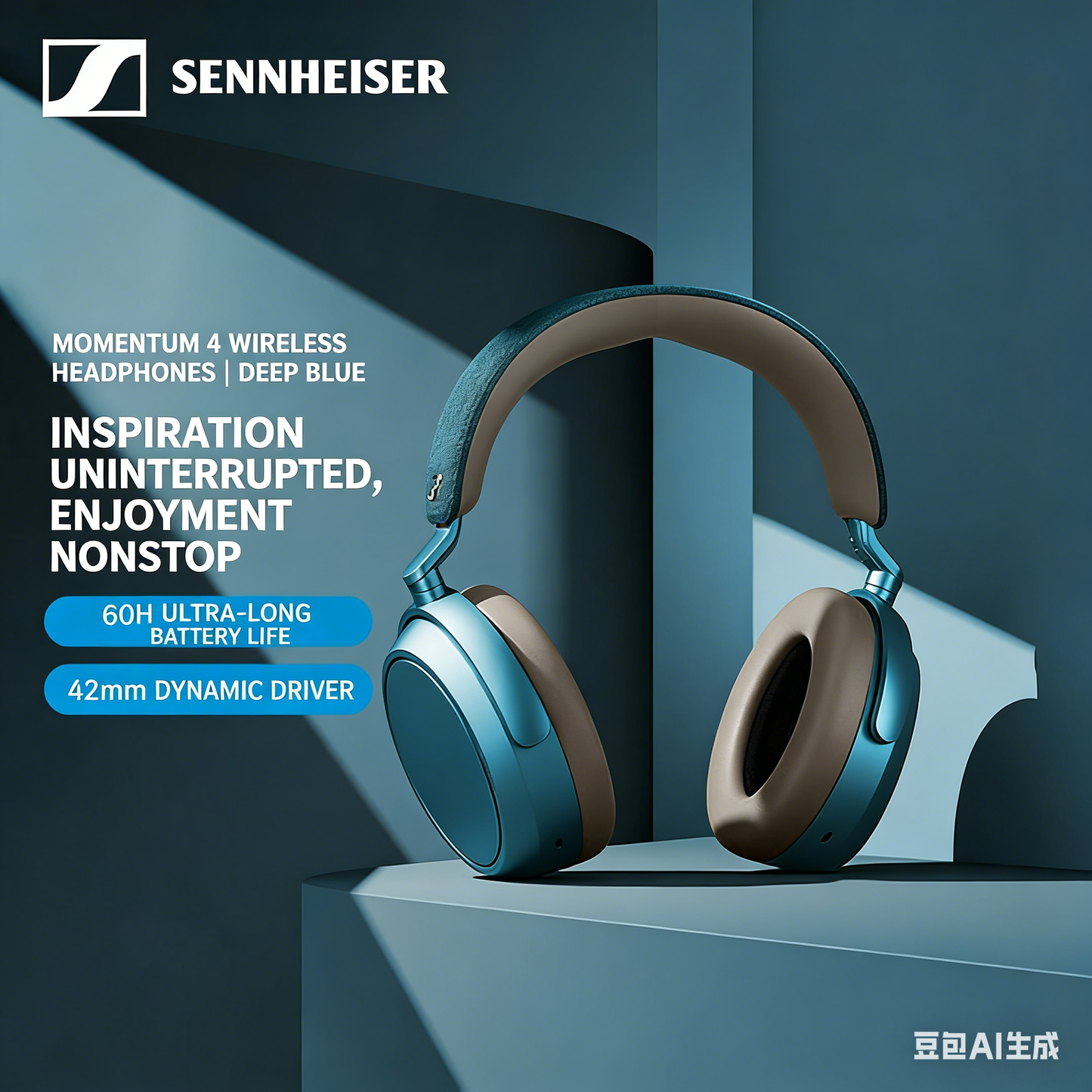 Head-mounted noise-cancelling wireless Bluetooth earphones