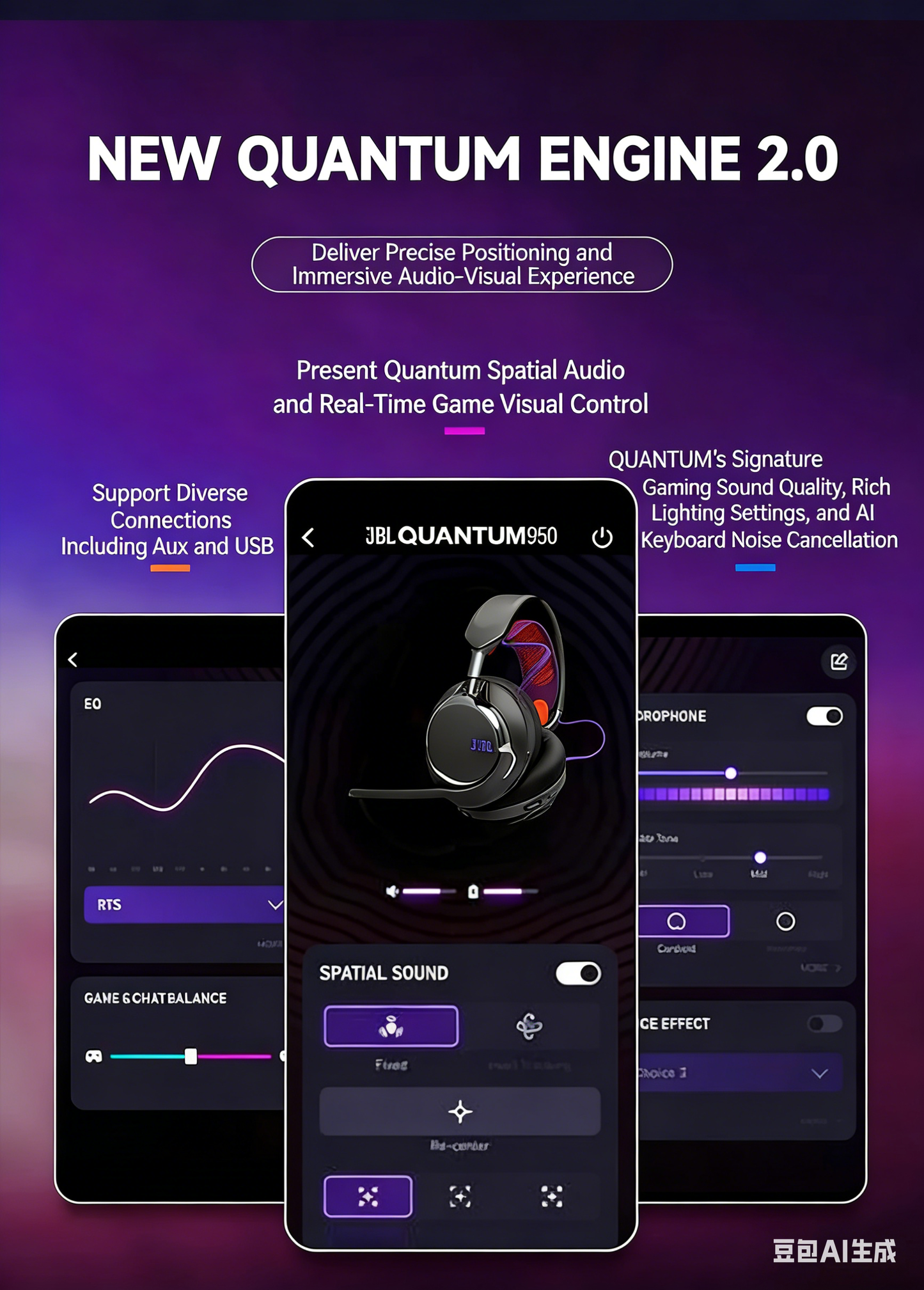 Head-mounted noise-cancelling wireless Bluetooth earphones