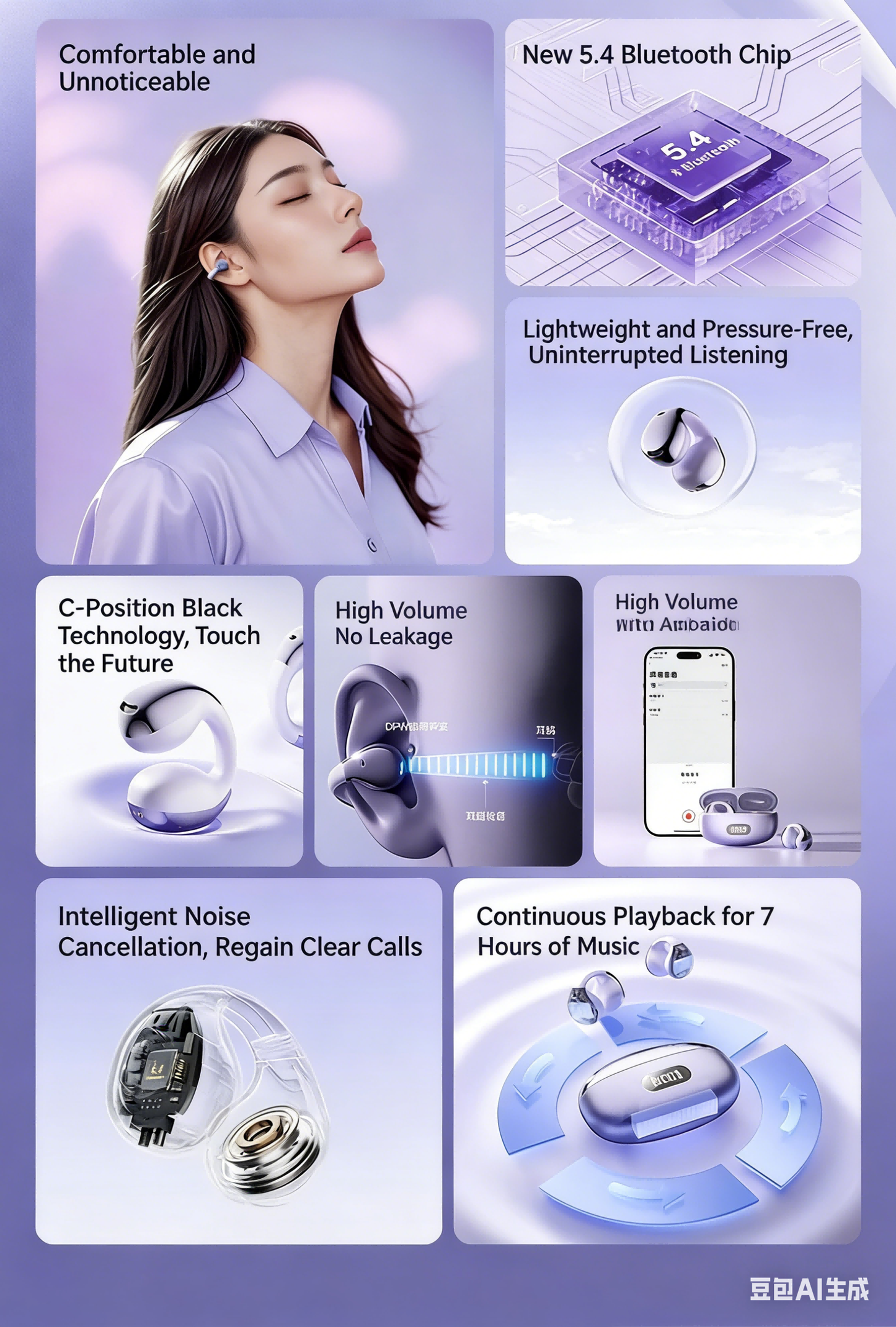 New open-type non-in-ear Bluetooth earphones