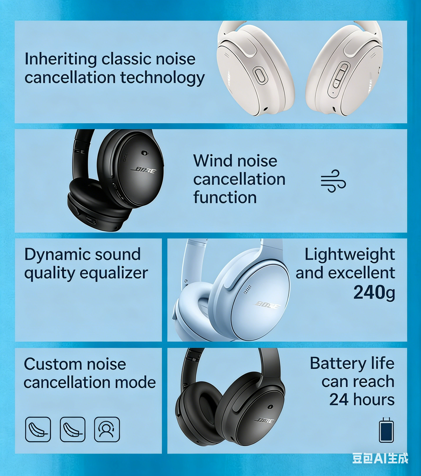 Bose QC Ultra noise-cancelling headphones, wireless Bluetooth headse